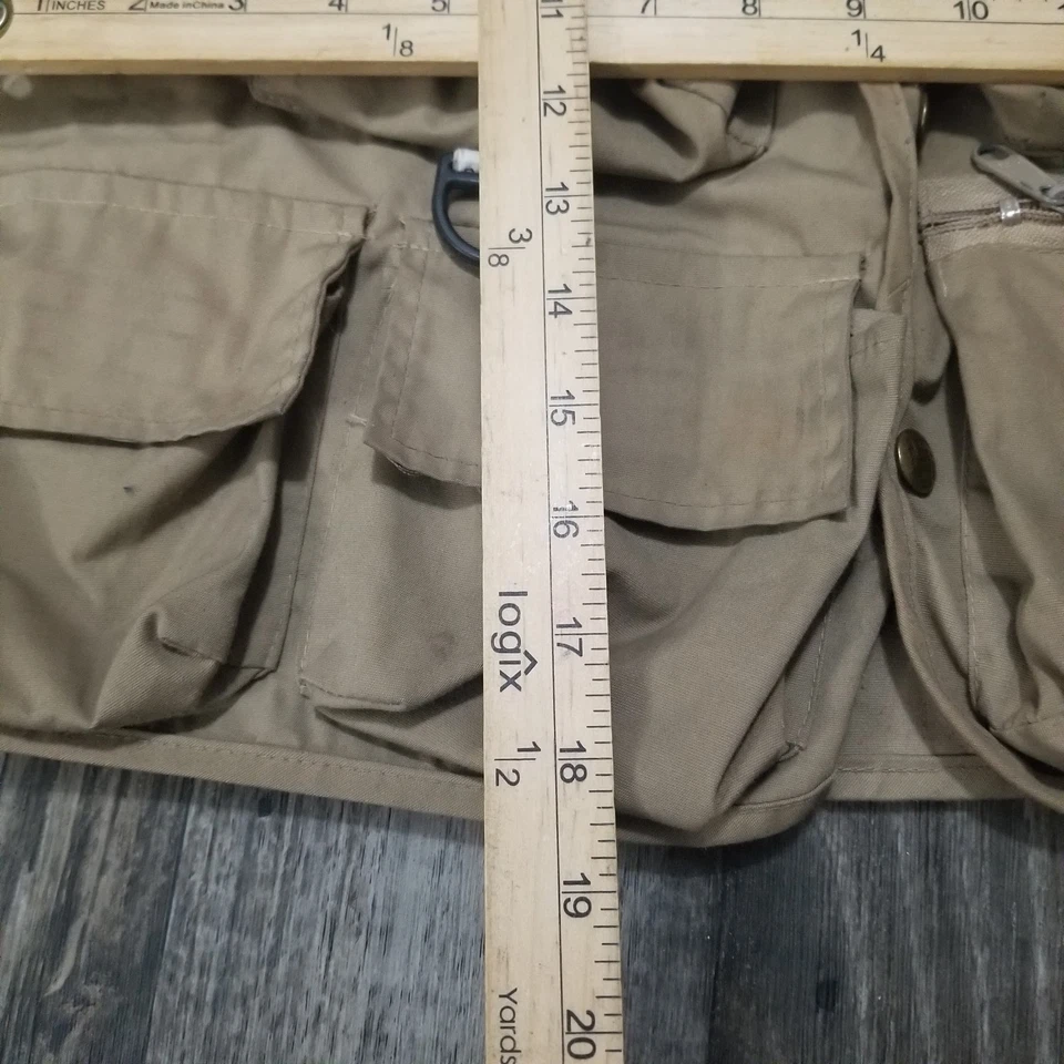 Colete de pesca com mosca vintage Columbia masculino marrom multi carga caça safári XX-pequeno - Imagem 4 de 4