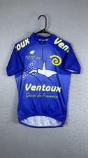 Maglia ciclismo Poli Mont Ventoux uomo blu medio 1/4 zip Francia maglia bici