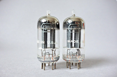 1 x MATCHED PAIR 12U7, LOW VOLTAGE DOUBLE TRIODES, BIG D-GETTER, USA,  AMP TEST