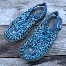 KEEN Uneek Mens Sandal Water Shoe Aqua Teal Blue Cord Strappy Size 12
