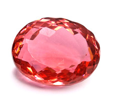 Padparadscha Sapphire Oval Cut Natural 179-181 Ct Certified Loose Gemstone SP608