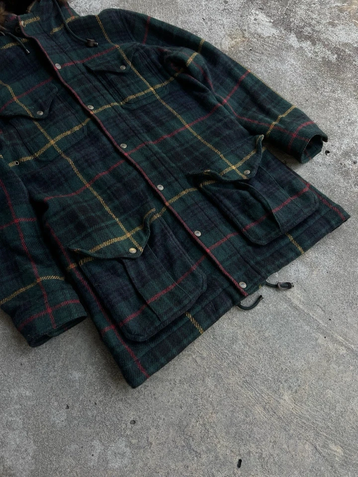 Rare Ralph Lauren Blue Label Wool & Alpaca Blend Real Fur Jacket Archive Size wL - Image 4 of 4