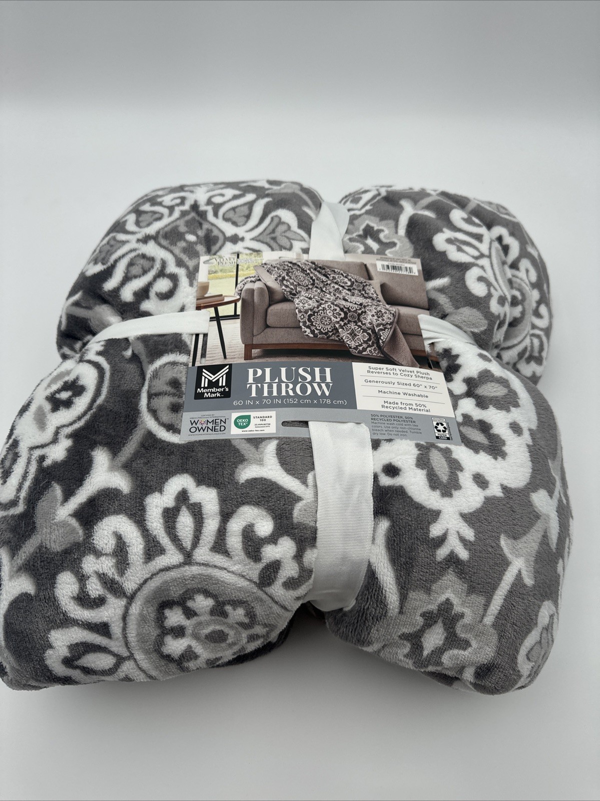 Members Mark 60x70 Plush Throw Blanket