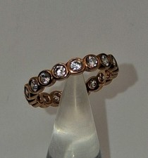 Pandora Authentic Rose Gold Alluring Brilliant Ring Size 54 ALE R 180942CZ 