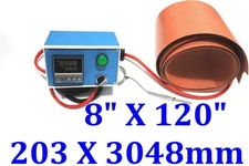 8" X 120" 203 X 3048mm 120V 2035W Deck Bending Surface Heat Blanket w Control