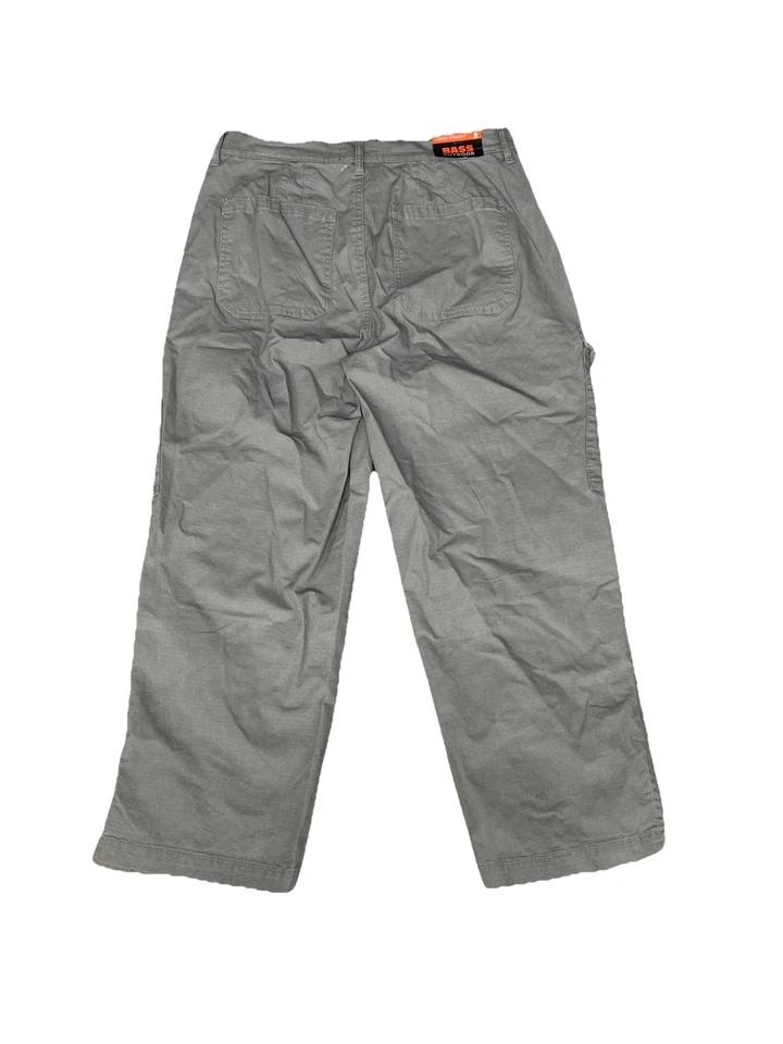 Pantalones cargo Bass Outdoor para mujer de lona de tiro alto dobladillo abertura gris cargo talla 8 nuevos con etiquetas Foto 4 de 4