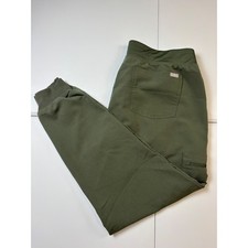FIGS Zamora Jogger Scrub Pants Womens M Moss Green PO 3077 Cargo W18SW2005