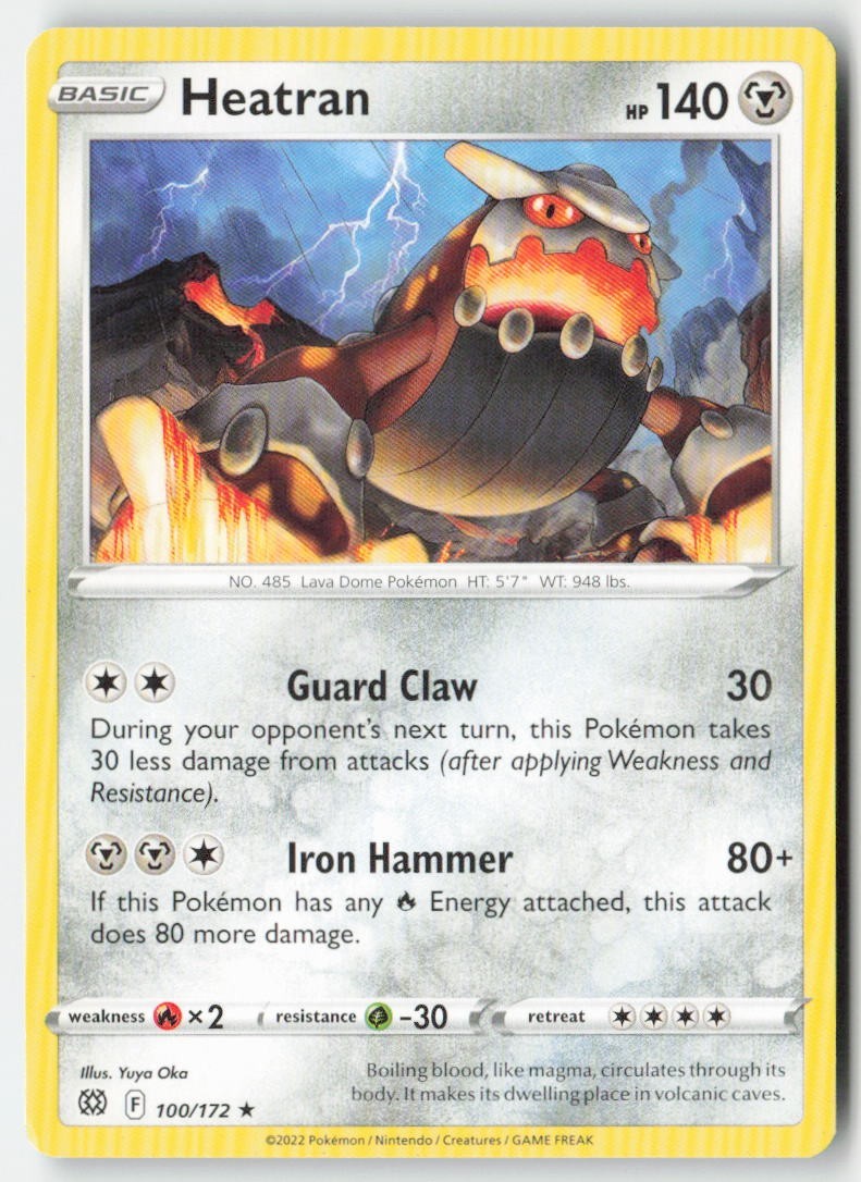 Heatran 100/172 Rare MP Regular - Brilliant Stars