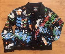 Akademiks Graffiti Streetwear Jacket Black Youth L 14/16 Hip Hop