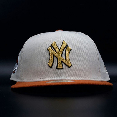 New York Yankees Cream and Orange NY 1999 World Series Grey Brim 59FIFTY Hat