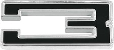 Custom 3 Emblem Adhesive Back Black Face With Chrome Edging Made In The Usa