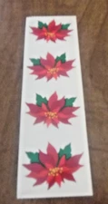 Vtg 1994 Mrs. Grossman's Stickers POINSETTIA FLOWERS (4)