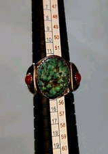 Native Ring 925 Sterling Silver. Turquoise Size 6 And 1/2 Unisex Ring