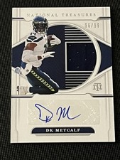 2021 Panini National Treasures DK Metcalf Patch Auto /99 Seattle Seahawks SP