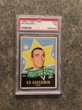 1968 O-Pee-Chee #205 Ed Giacomin All Star PSA 7
