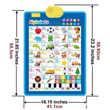 Electronic ABC Learning Wall Chart Talking Alphabet 123 Educational Poster Large