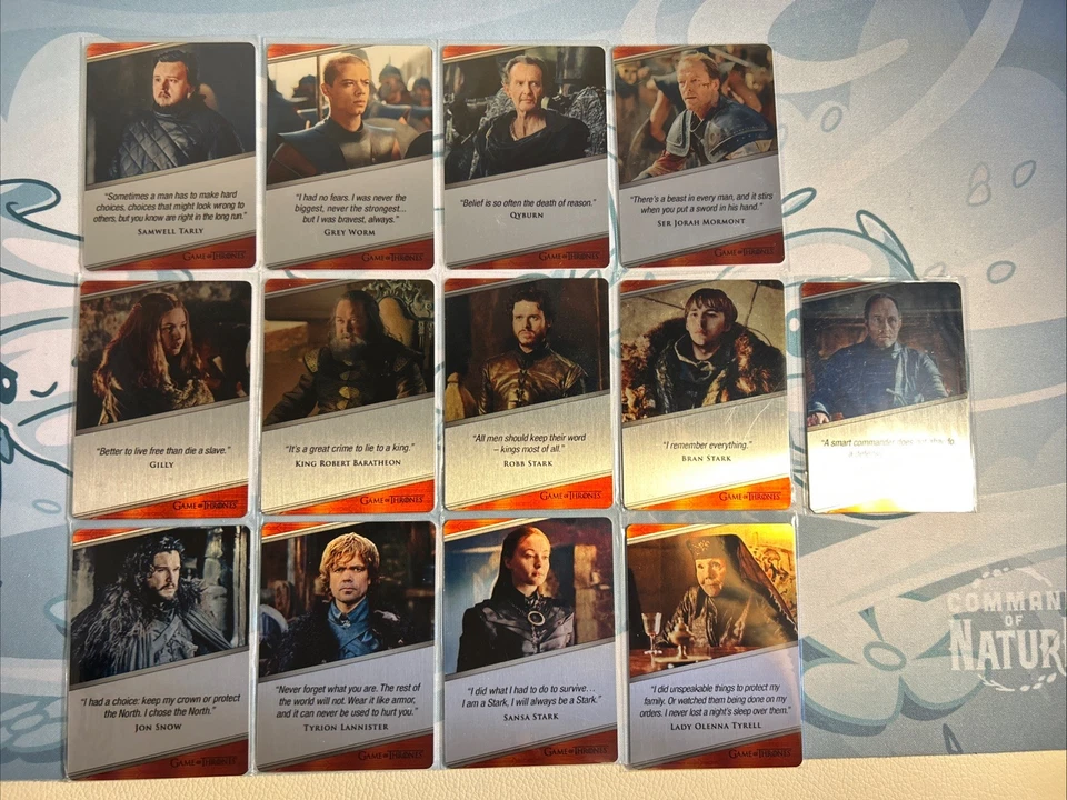 2021 Game of Thrones Iron Anniversary Series 1 (13) Card Expressions Metal Set - Image 2 of 4