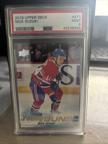 2019 Upper Deck Young Guns Nick Suzuki #471 PSA 9