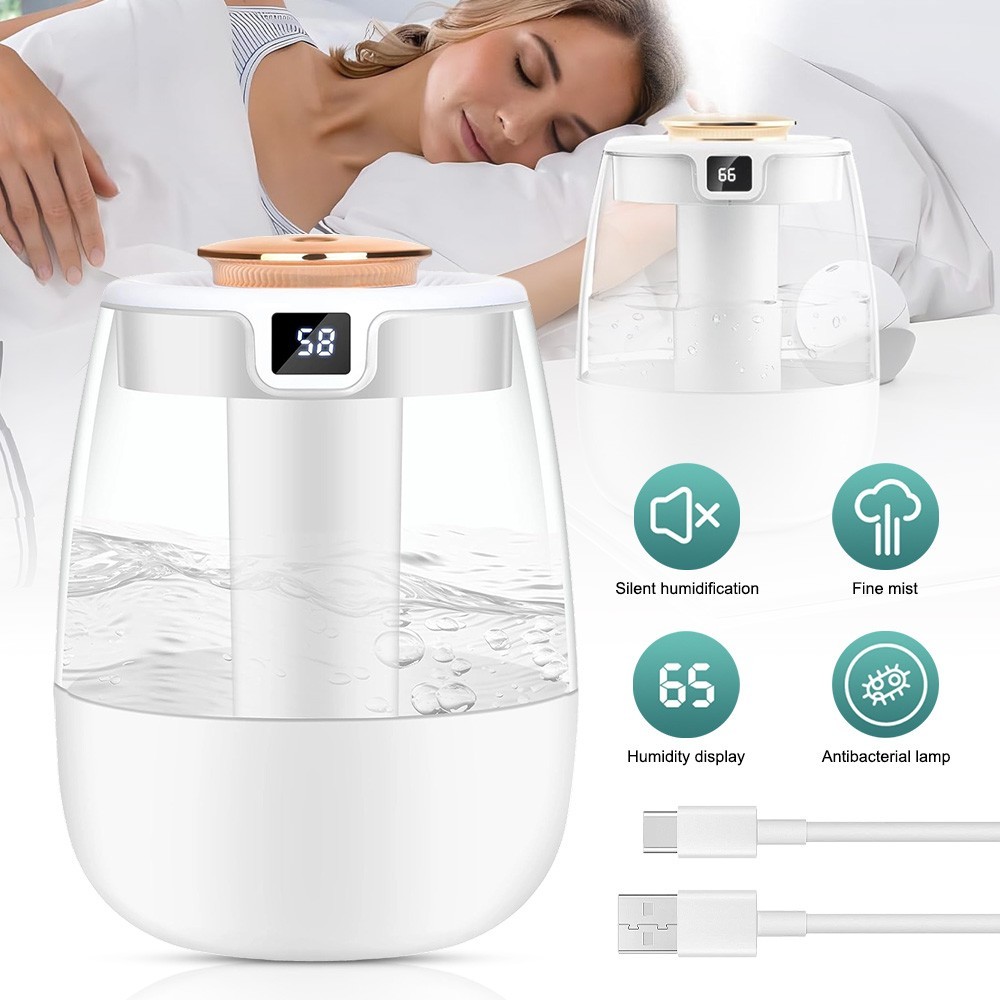 S Ultrasonic Warm & Cool Mist Led Humidifier Top Fill For Be