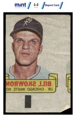1966 TOPPS BILL SKOWRON FAIR RUB-OFFS BASEBALL CHICAGO WHITE SOX