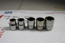 Snap-on 5 Pc Shallow Socket Set 38 Drive 6 Point 10mm - 15mm Missing 12