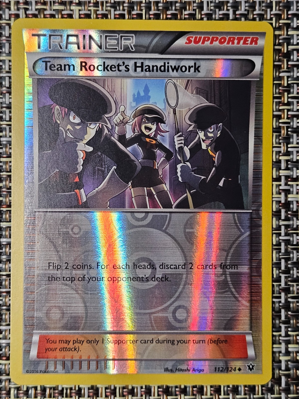 Pokémon Team Rocket's Handiwork 112/124 XY: Fates Collide Reverse Holo NM/LP