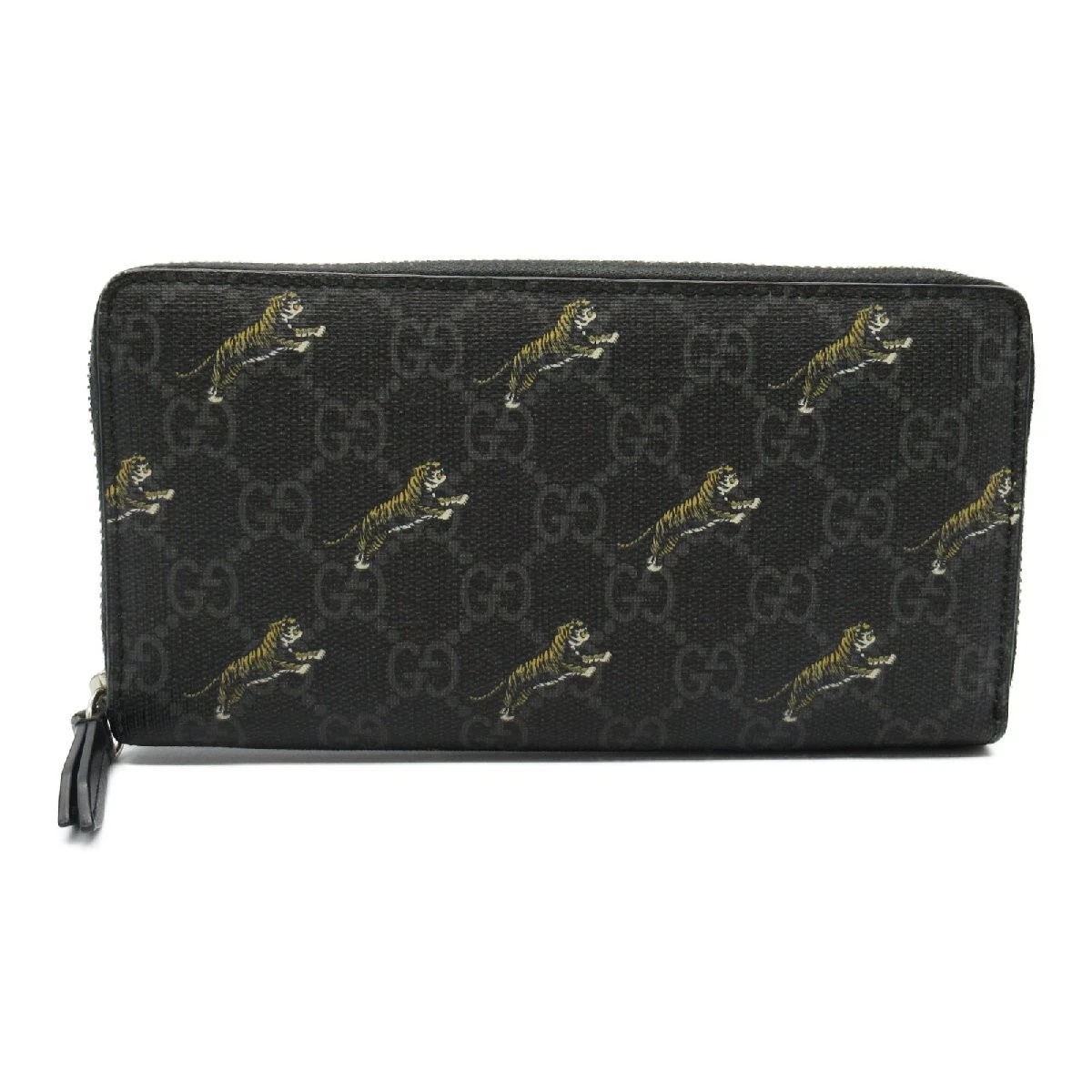 Portefeuille rond Gucci marque Gg Supreme Tiger cuir cassé occasion