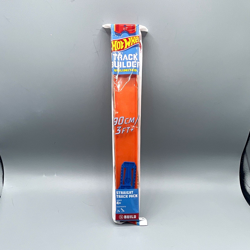 Hot Wheels Track Builder Unlimited Straight Track Pack 90cm 3ft 1:64 Orange/Blue