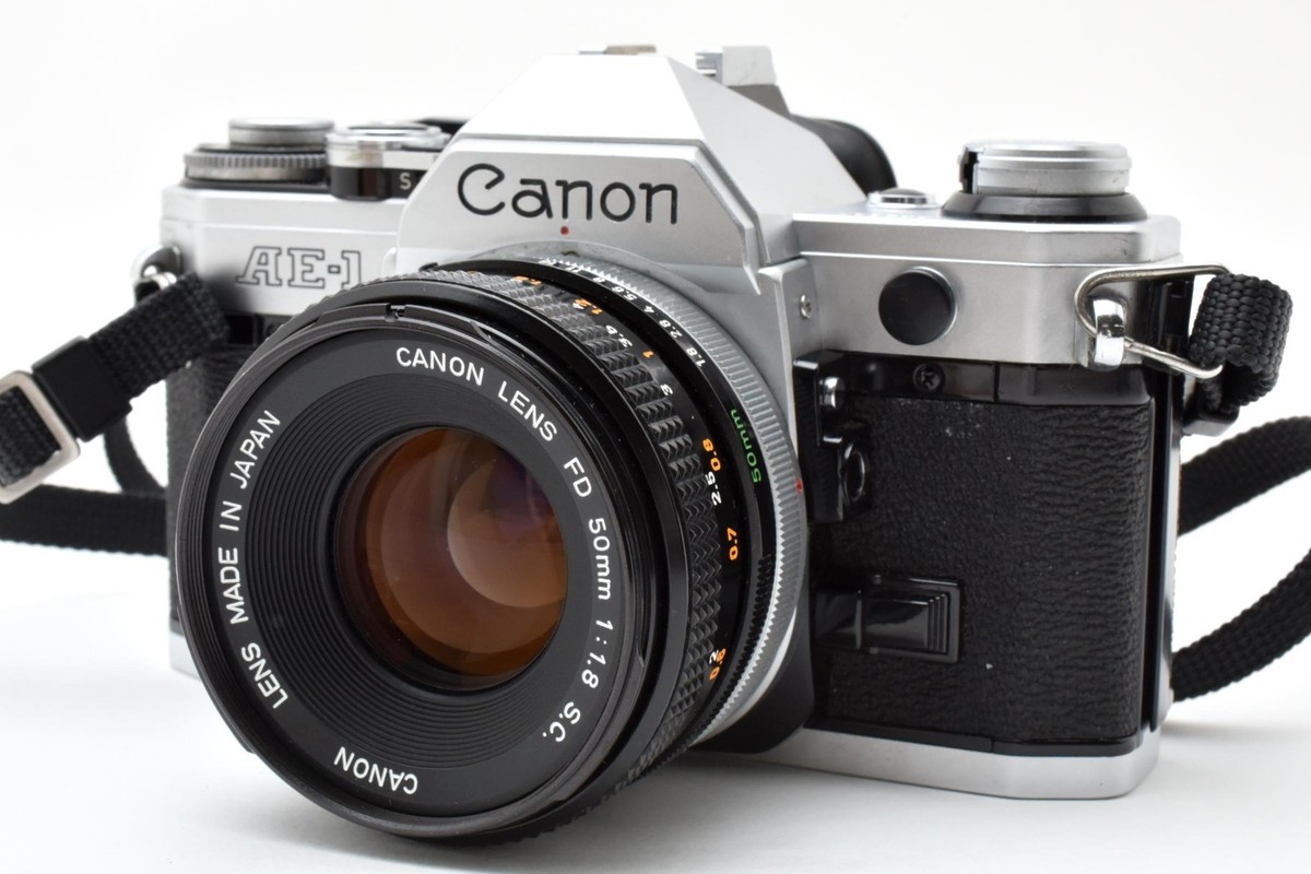 Near MINT】Canon AE-1 silver 35mm Film Camera FD 50mm f1.8