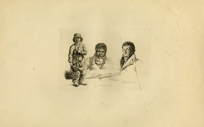 Antiker Druck - Portraits von J. P. Visser Bender und P. Barbiers - Marcus - 1812
