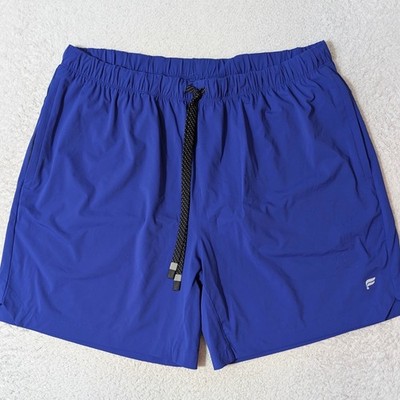 Fabletics One Short Mens 2XL Blue 34/7 Active Workout Athletic Stretch
