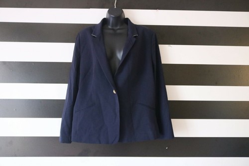 Tahari Arthur S. Levine Blazer Azul Marino un botón para mujer Talla 18 |  eBay