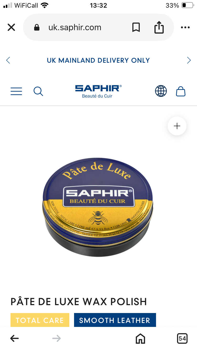 Saphir Beaute du Cuir Pate de Luxe 100ml