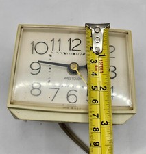 Vintage Off White Westclox Alarm Clock Made in USA Model 22189