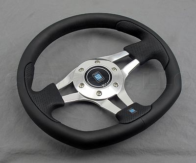 NARDI/ナルディ PASQUINO LEATHER Nardi Pasquino 300mm Steering Wheel - Black Leather