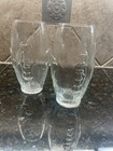 Set Of 2 Libbey Football Shaped Glasses/ Clear 23 Ounces