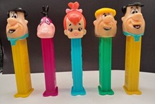 Vtg 1992 PEZ  Flintstones Lot of 5- Two Fred, One Pebbles, One Dino, 1 Barney