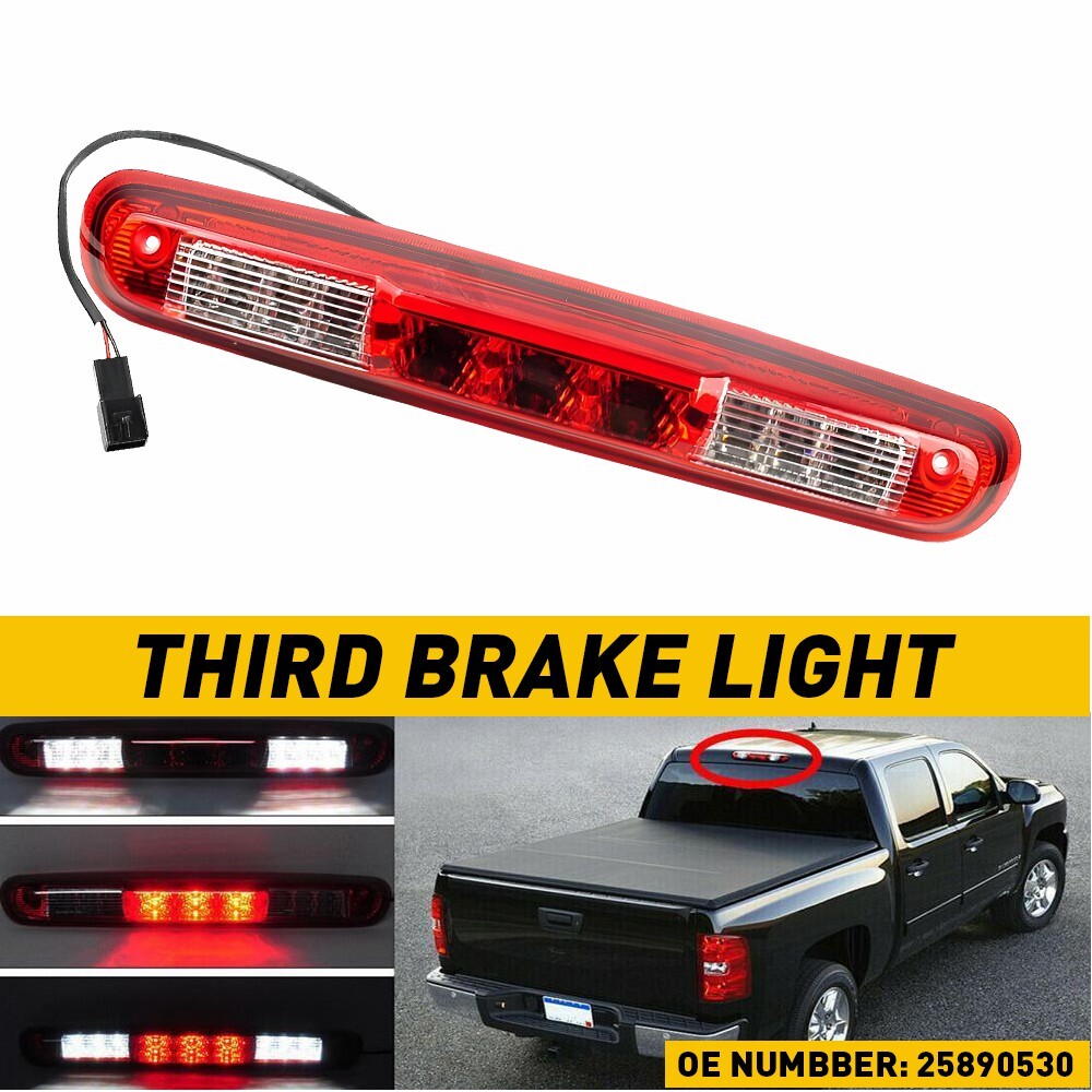 2007-2013 Chevy Silverado GMC Sierra 1500/2500 Red LED 3rd Brake Light