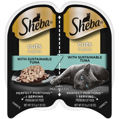 Sheba Perfect Portions Cuts in Gravy Wet Cat Food Signature Tuna, 24Each/2.6 Oz,