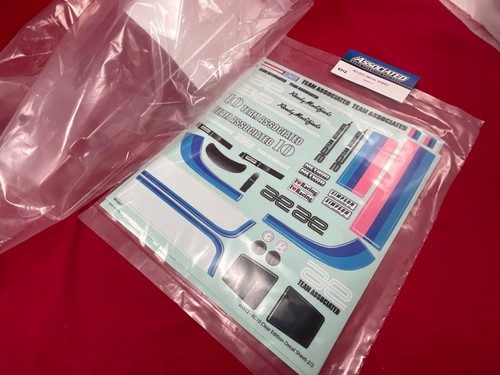 Team Associated RC10CC clear PROTECH BODY WING DECALS RC10 40TH window mask NEW - Picture 4 of 5