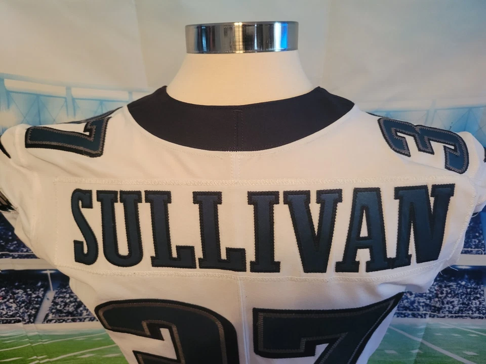 Camiseta Tre Sullivan Philadelphia Eagles Juego Usada, Pre Temporada, Parche 100 Años Foto 4 de 4
