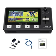 FEELWORLD L2 Plus Live Stream Video Mixer Switcher 5.5 in Touch LCD 4 HDMI Input