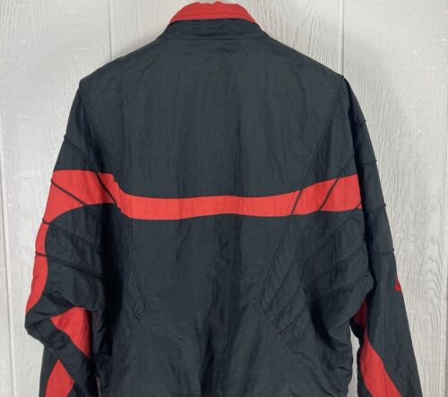 Vintage Nike Air Jordan Flight Club Jacke Jumpman Original Schwarz Rot L XL 80er 90er - Bild 7 von 16