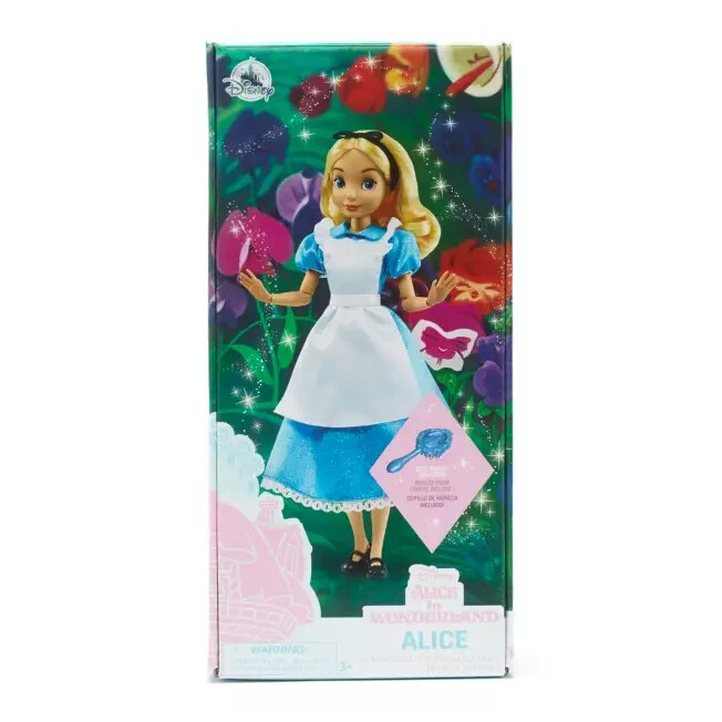 Disney Parks 11.5in Alice in Wonderland Classic Doll w/Blue Brush