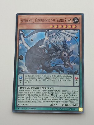 Yu-Gi-Oh Einzelkarte Zefraniu, Geheimnis des Yang Zing bespielt