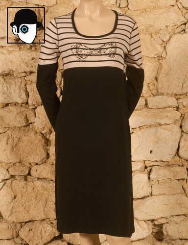 Sonia Rykiel, ABITO VINTAGE A RIGHE 'SONIA RYKIEL KARMA BODY & SOUL' - TAGLIA LARGE