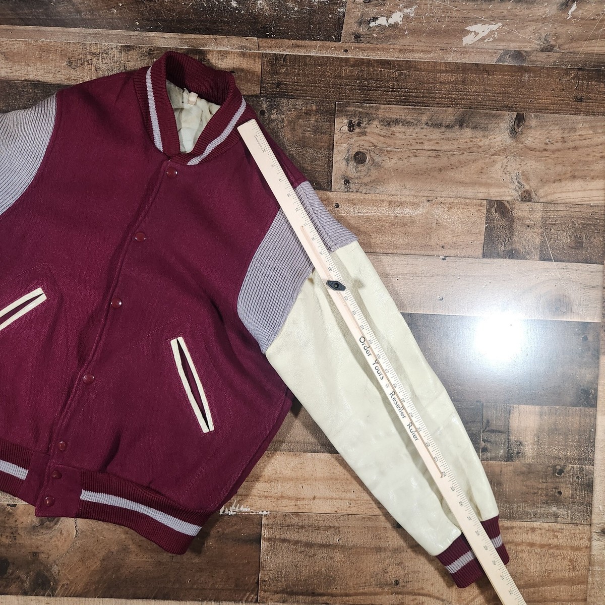 Vintage 50s 60s Lasley Knitting Co. Letterman Varsity Wool Jacket