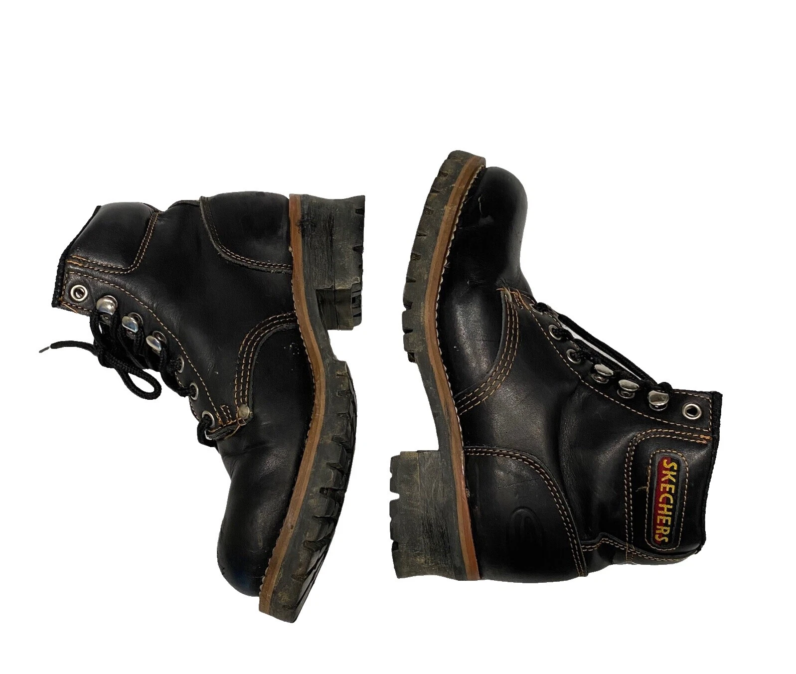 Militar/granjera Calzado vintage de cuero para mujeres