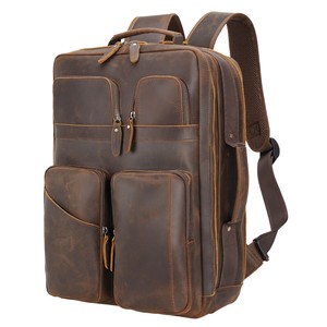 Mochila Para Laptop Para Hombre de Cuero 17\