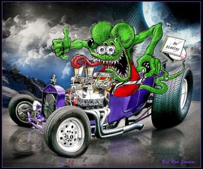 2-PACK RAT ROD HOT ROD RACING RAT FINK HARLEY